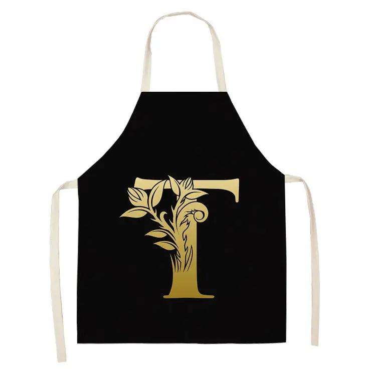 Letter series cotton and linen apron CJ Dropshipping