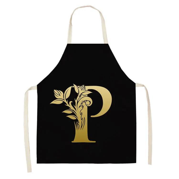 Letter series cotton and linen apron CJ Dropshipping