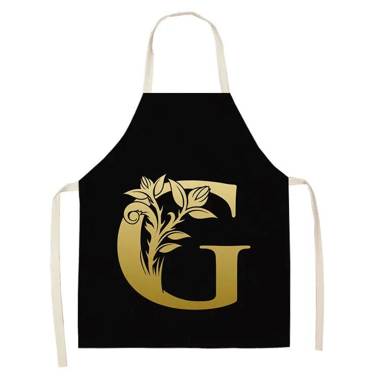 Letter series cotton and linen apron CJ Dropshipping