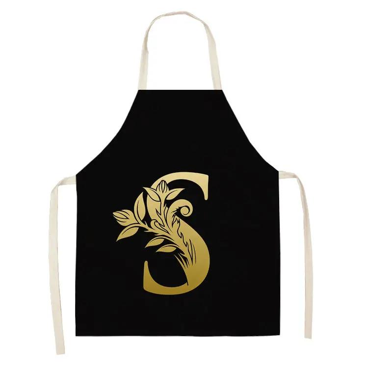 Letter series cotton and linen apron CJ Dropshipping