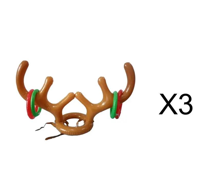 Christmas Reindeer Antler Ring Toss Game - Inflatable Party Game Set CJ Dropshipping