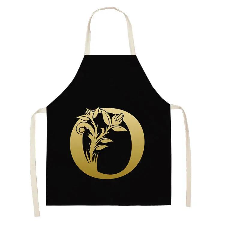 Letter series cotton and linen apron CJ Dropshipping