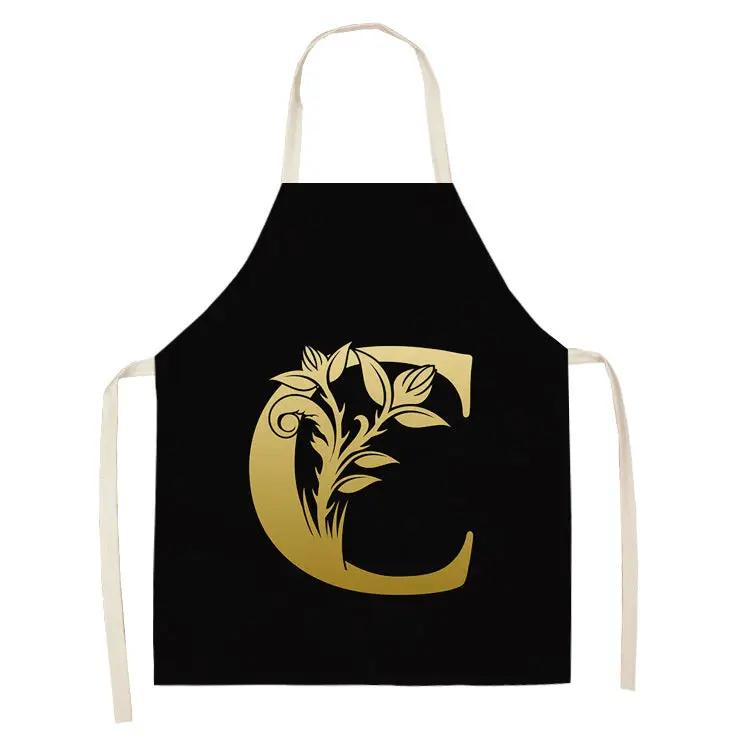 Letter series cotton and linen apron CJ Dropshipping