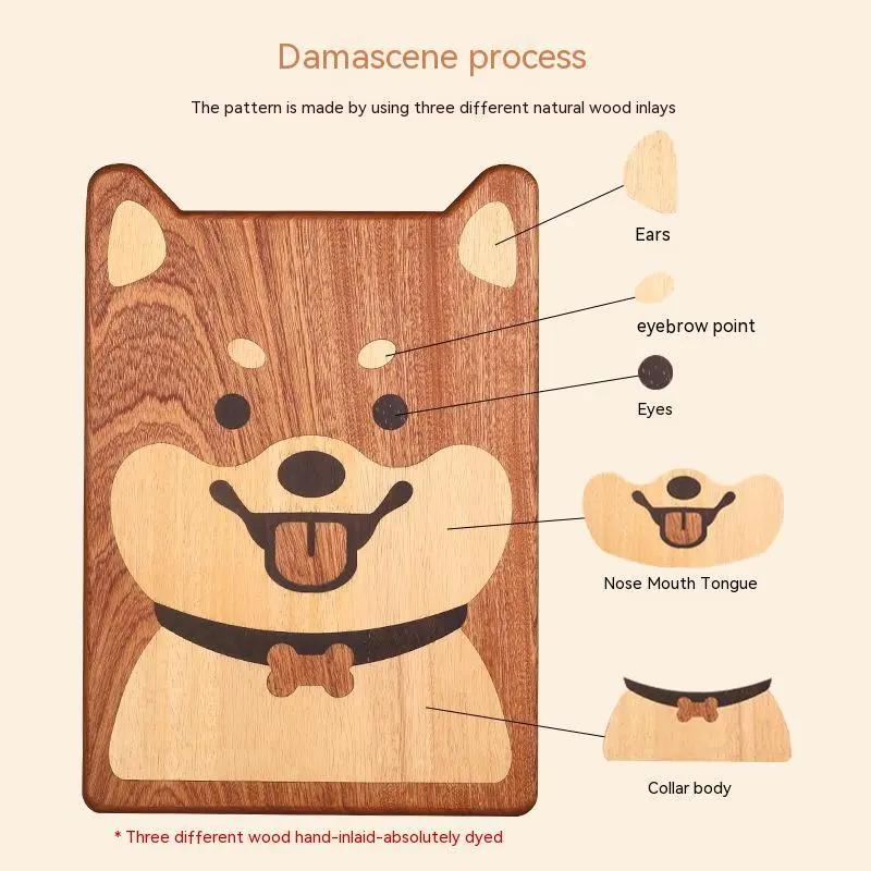 Ebony Cutting Board Cartoon Shiba Inu Modeling CJ Dropshipping