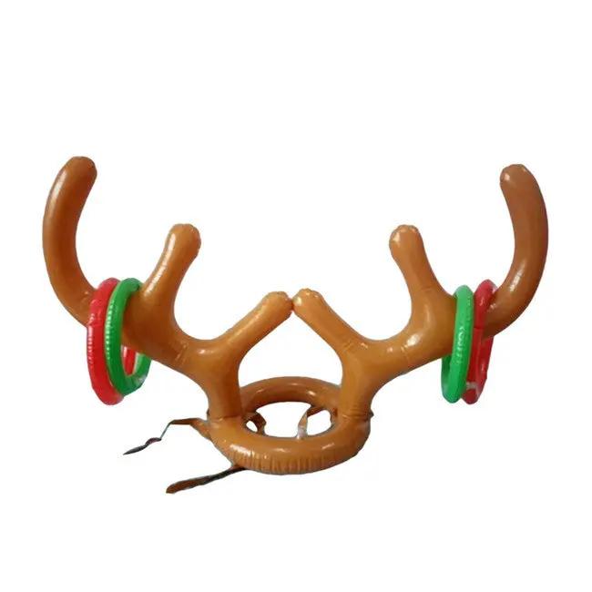 Christmas Reindeer Antler Ring Toss Game - Inflatable Party Game Set CJ Dropshipping