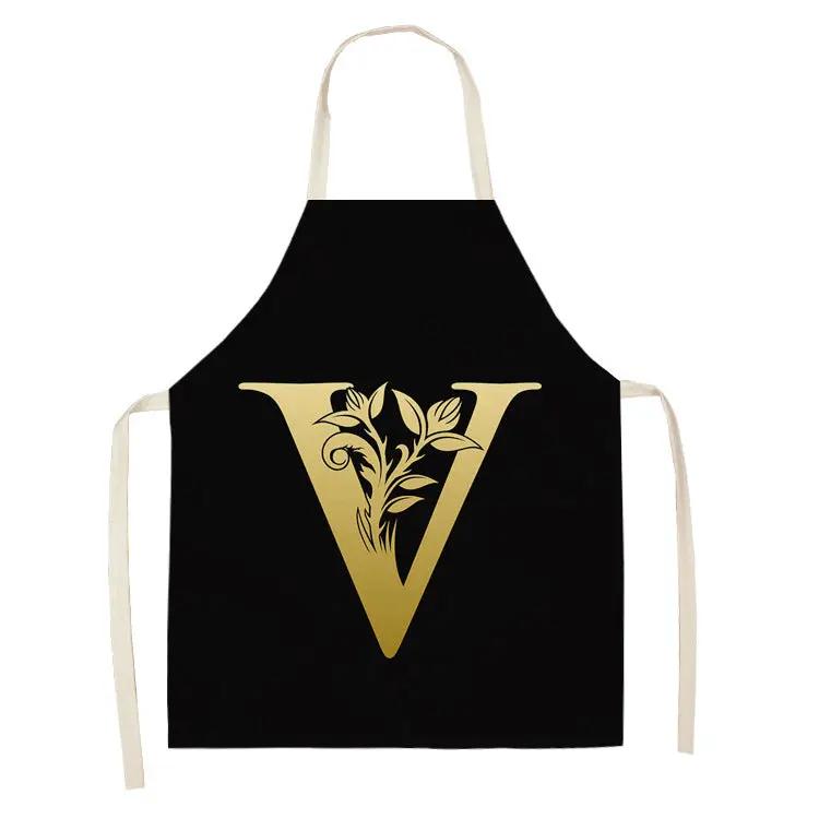 Letter series cotton and linen apron CJ Dropshipping