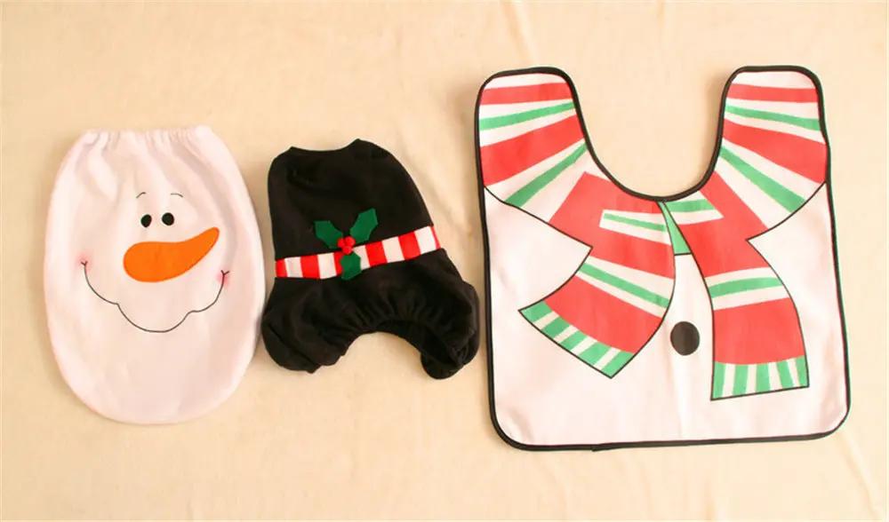 Merry Christmas Bathroom Curtain Santa Claus Toilet Seat Christmas Decorations CJ Dropshipping