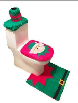 Merry Christmas Bathroom Curtain Santa Claus Toilet Seat Christmas Decorations CJ Dropshipping