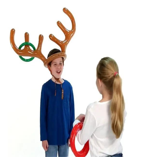 Christmas Reindeer Antler Ring Toss Game - Inflatable Party Game Set CJ Dropshipping