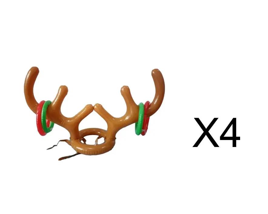 Christmas Reindeer Antler Ring Toss Game - Inflatable Party Game Set CJ Dropshipping