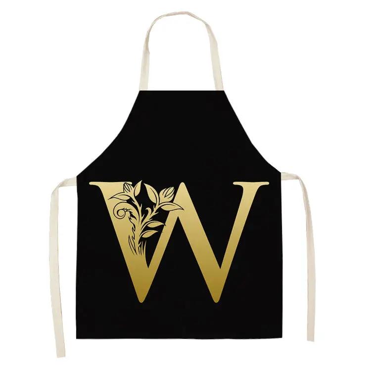 Letter series cotton and linen apron CJ Dropshipping