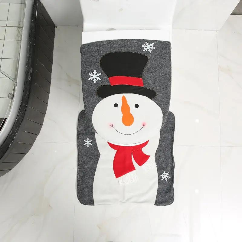 Merry Christmas Bathroom Curtain Santa Claus Toilet Seat Christmas Decorations CJ Dropshipping
