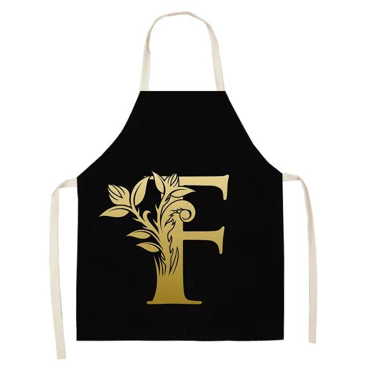 Letter series cotton and linen apron CJ Dropshipping