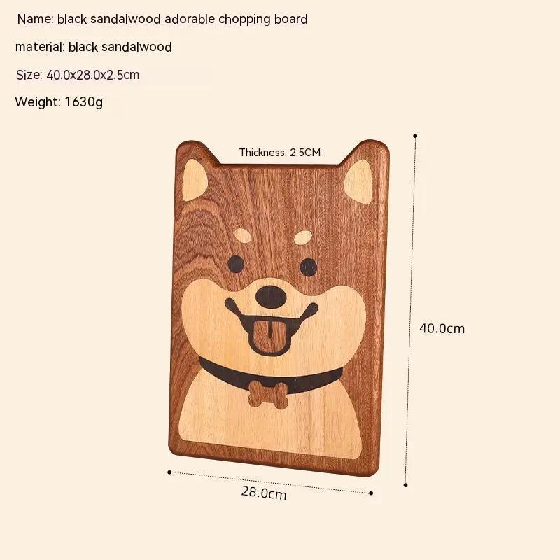 Ebony Cutting Board Cartoon Shiba Inu Modeling CJ Dropshipping
