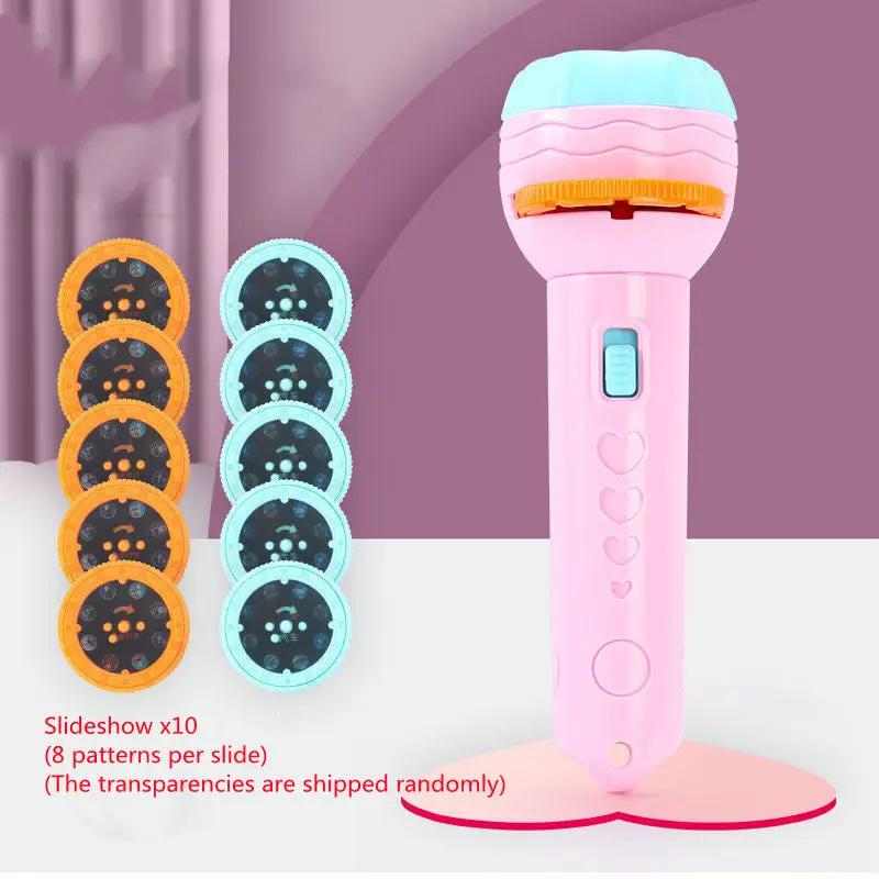 Cartoon Projection Flashlight 80 Patterns Creative Children Flashlight Toy Projector Baby Toys Bedtime Story Book CJ Dropshipping
