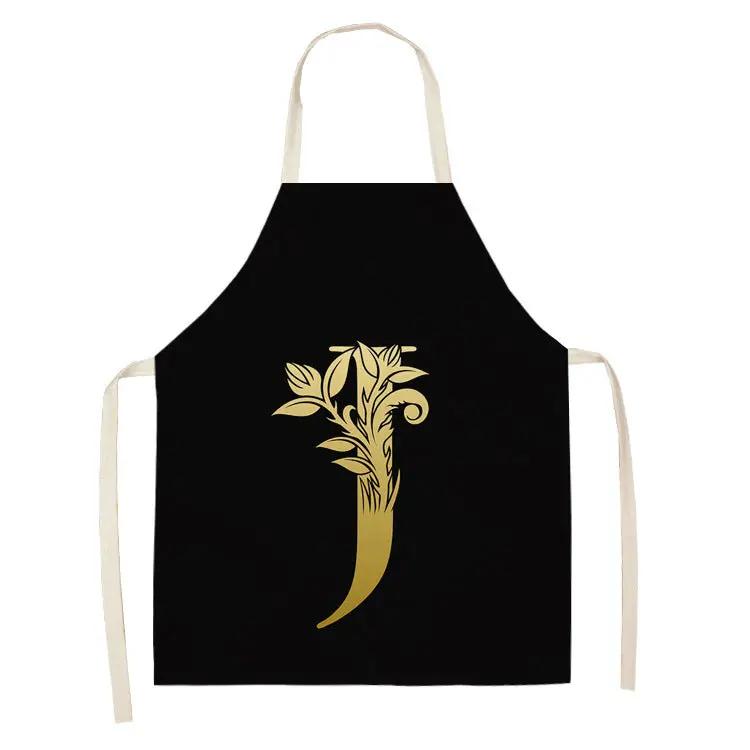 Letter series cotton and linen apron CJ Dropshipping