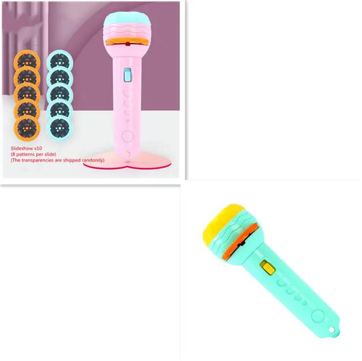 Cartoon Projection Flashlight 80 Patterns Creative Children Flashlight Toy Projector Baby Toys Bedtime Story Book CJ Dropshipping