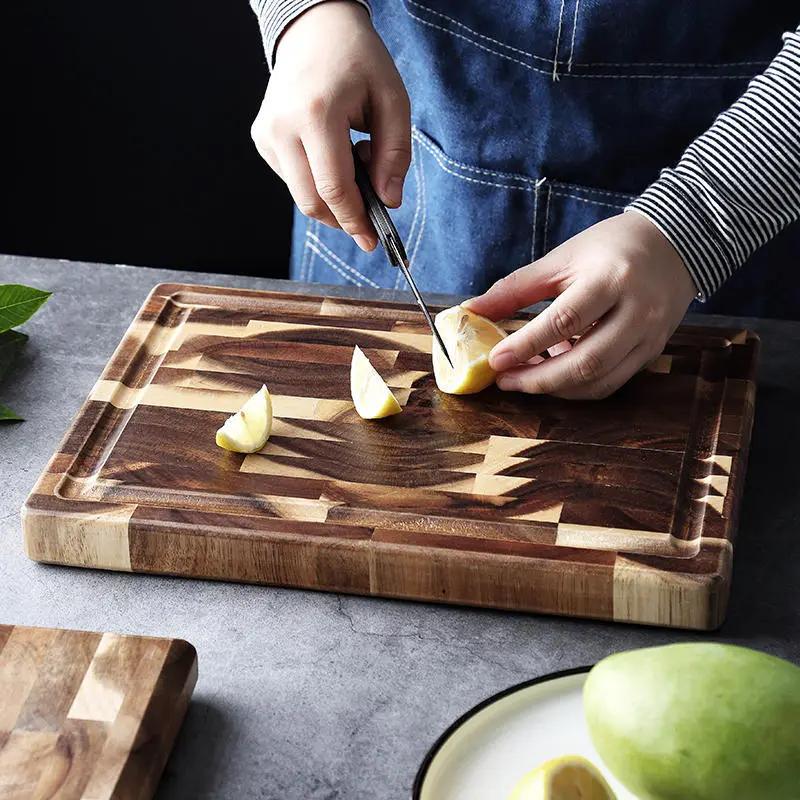 Kitchen Household Parquet Solid Wood Cutting Board CJ Dropshipping 