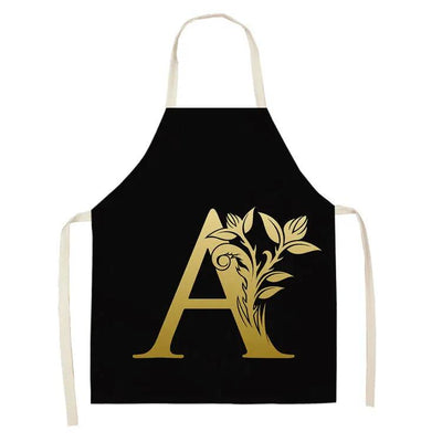 Letter series cotton and linen apron CJ Dropshipping 