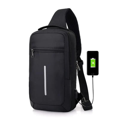 Anti-theft USB charging chest bag with you CJ Dropshipping 