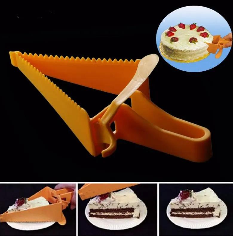 Creative Cake Cut Kitchen Practical Cake Triangle Cut Safety Plastic Shaped Knife CJ Dropshipping 