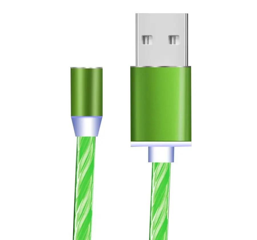 Compatible with Apple, Flowing Ligh Magnetic Streamer Data Line Cable for Iphone Android Typec CJ Dropshipping 