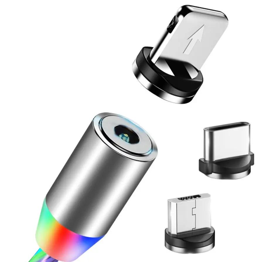 Compatible with Apple, Flowing Ligh Magnetic Streamer Data Line Cable for Iphone Android Typec CJ Dropshipping 