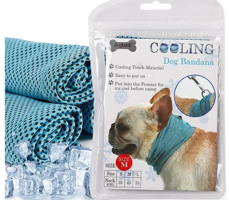 New Instant Cooling Pet Bandana Dog Scarf Summer Cooling Towel Wrap Dog Collar CJ Dropshipping 