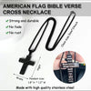 Cross Necklace With Bible Verse American Flag Pendant --Stainless Steel Men Jewelry Gift - Faith-Inspired, Bold & Patriotic Chain For Him CJ Dropshipping  Has Our Seal of Approval