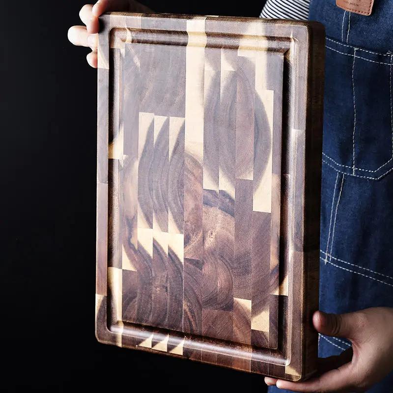 Kitchen Household Parquet Solid Wood Cutting Board CJ Dropshipping 