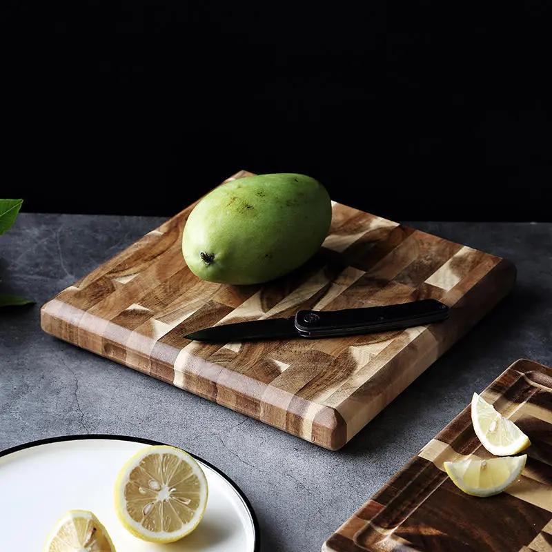 Kitchen Household Parquet Solid Wood Cutting Board CJ Dropshipping 