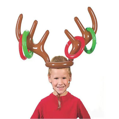 Christmas Reindeer Antler Ring Toss Game - Inflatable Party Game Set CJ Dropshipping 