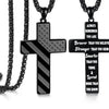 Cross Necklace With Bible Verse American Flag Pendant --Stainless Steel Men Jewelry Gift - Faith-Inspired, Bold & Patriotic Chain For Him CJ Dropshipping  Has Our Seal of Approval