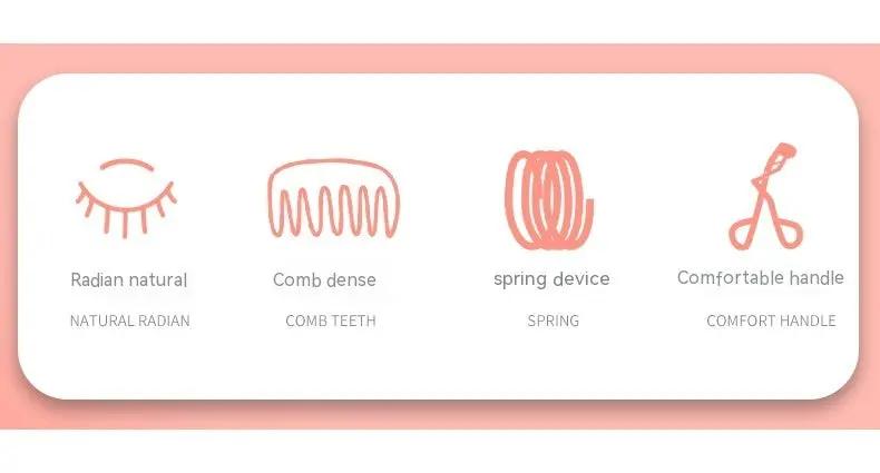Natural Curling Eyelash Curler With Comb Girls Eyelash Beauty Auxiliary Tools Portable Wide Angle Eyelash Curler CJ Dropshipping 
