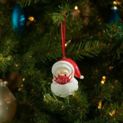 Santa Claus Face Mask Christmas Ornament - Decorative Resin Wall Hanging CJ Dropshipping 